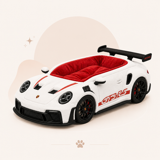 White 911 GT3 RS Pet Bed